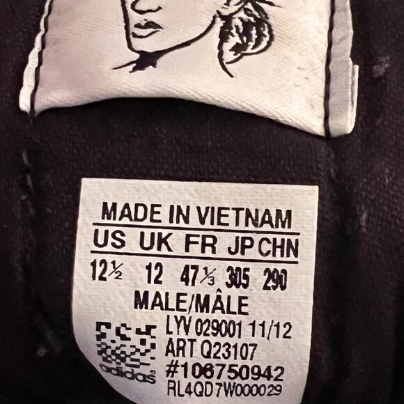 Adidas Jeremy Scott Nizza "Jagged" Black and White (2012), Size 12.5 US - Picture 6 of 6